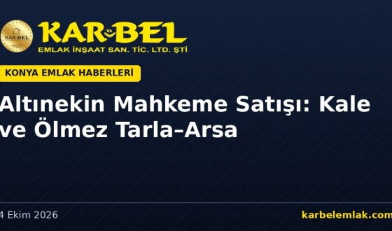 Altınekin Mahkeme Satışı: Kale ve Ölmez’de Tarla–Arsa (13–22 Ekim 2026)