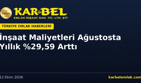 İnşaat Maliyetleri Ağustosta Yıllık %29,59 Arttı: Konya’da Konut Alacaklar İçin Ne Anlama Geliyor?