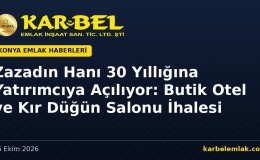 Zazadın Hanı 30 Yıllığına Yatırımcıya Açılıyor: Butik Otel ve Kır Düğün Salonu İhalesi 27 Ekim’de