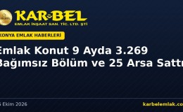 Emlak Konut 9 Ayda 3.269 Bağımsız Bölüm ve 25 Arsa Sattı: Ön Satış 62,3 Milyar TL
